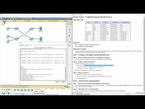 Cisco RnS - Lab 9.2.1.11 Packet Tracer - Configuring Named Standard ACLs