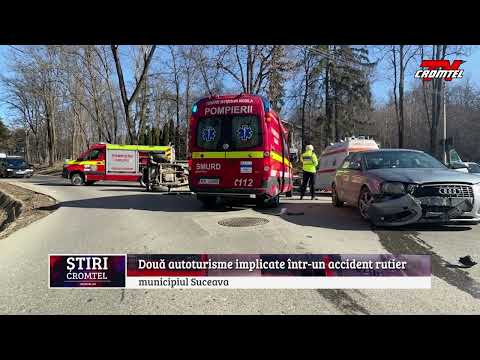 ȘTIRI CROMTEL TV - Două autoturisme implicate într-un accident rutier