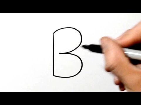 How to Draw a Bear after Writing Alphabet Letter B - LetterToons