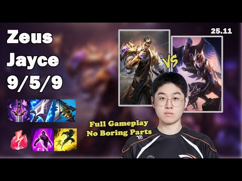 🔥 Zeus Jayce Top | Korea Grandmaster Solo Queue | Patch 25.11 | League of Legends 🔥