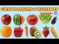 100 Fruits Vegetables For Toddlers Guess The Names Learn English Vocabulary For Kids