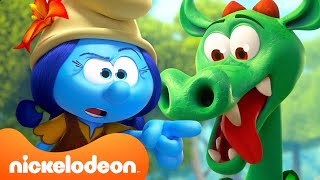 Smurflily's Pet Dragon Eats Smurf Wimpy! 🤭 | Nicktoons