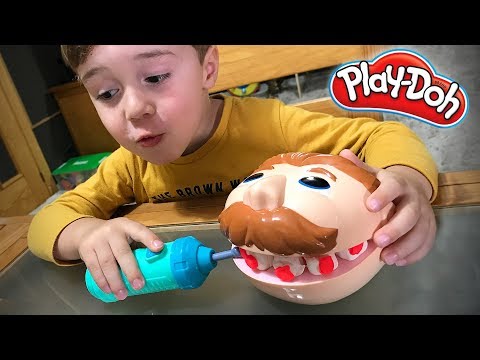 PLAY-DOH DENTIST PLAY SET FOR KIDS!! Playdough Playset Toys