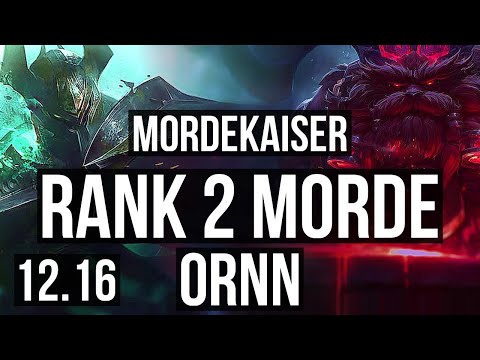MORDEKAISER vs ORNN (TOP) | Rank 2 Morde, 8/3/7, Dominating | KR Challenger | 12.16