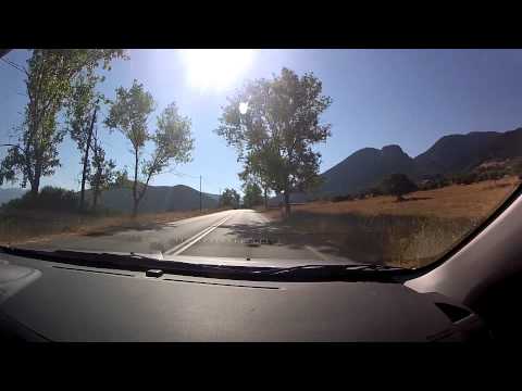 Driving to and through Tripoli (Greek National Roads 33 & 74 - highway driving) - onboard camera
