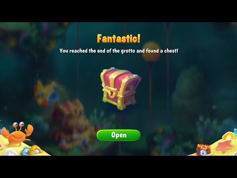 Fishdom Submarine Level 4 - 8, Get the Last Grotto Prizes