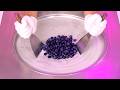 Blueberry Ice Cream How To Make Fresh Blueberries To Rolled Fried Ice Cream Rolls ASMR Recipe