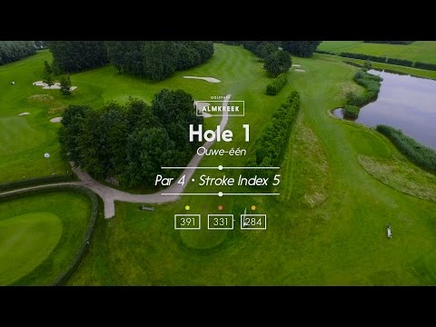 Golfpark Almkreek - Almkerk - Hole 1 in vogelvlucht