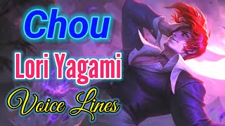 Download lagu Chou Lori Yagami - KOF skin voice lines and quotes - dialogues Mobile Legends Noygen mp3