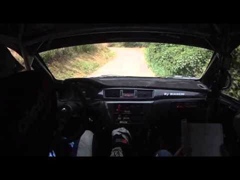 Cameracar Rally del Tartufo 2015 Bianchi Ghietti Lancer Evo IX N4   PS 5 2°tempo assoluto