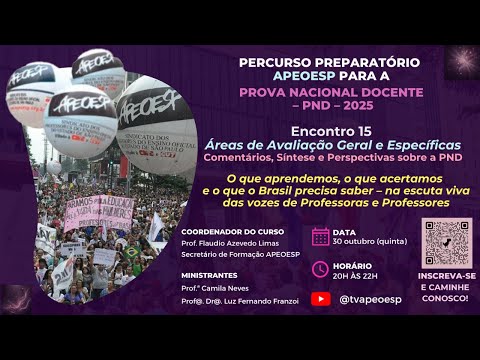 Encontro 15 – PerCurso Preparatório APEOESP para a Prova Nacional Docente (PND) 2025