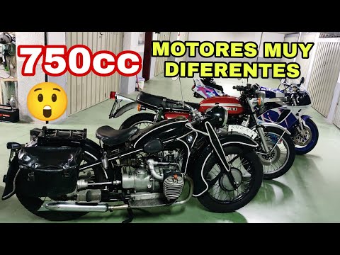 Mis 3 Motos de 750cc con Motores Raros🤨2, 3 y 4 cil.🚀2 tiempos, válvulas laterales y pepino🥒