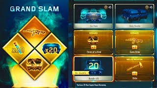 how to unlock 3 FREE DLC WEAPON BRIBES!! NEW FREE DLC GRAND SLAM BLACK OPS 3 SUPPLY DROP OPENING!!
