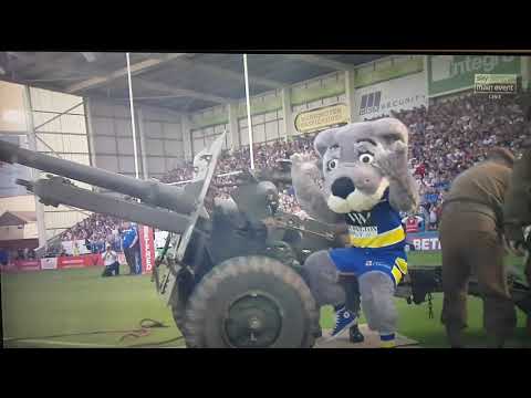 25-pounder Field Gun Firing - Sky Sports - Warrington Wolves Rugby Club