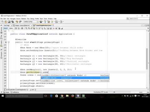 JavaFX 8 Tutorial 6 - HBox and VBox Layout