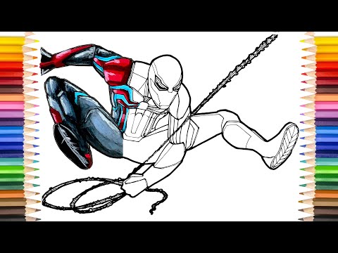 SPIDER-MAN Velocity Coloring Pages | Awesome Suit of Spider-Man Coloring Book