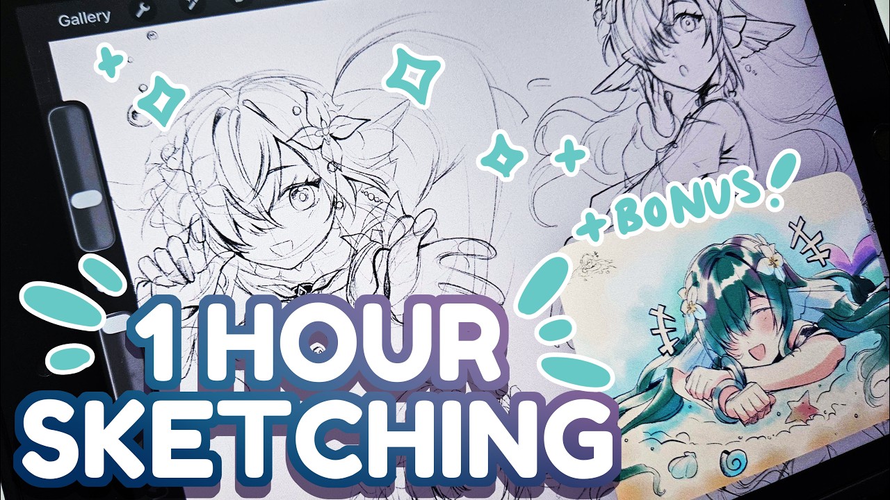 1 HOUR SKETCH and PLAN with me! And bonus doodle!