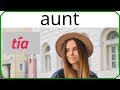 The Family In English And Spanish With Pronunciation Practice English Vocabulary With Pictures 1