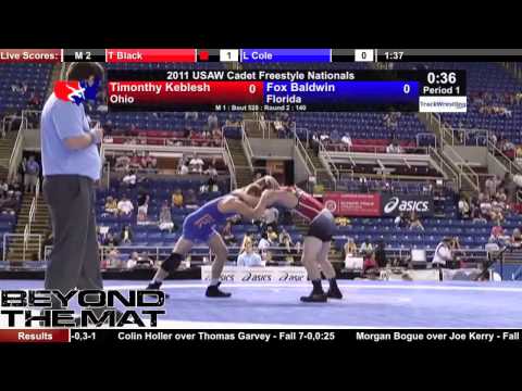 Cadet Freestyle 140 - Fox Baldwin (FL) vs. Timothy Keblesh (OH)