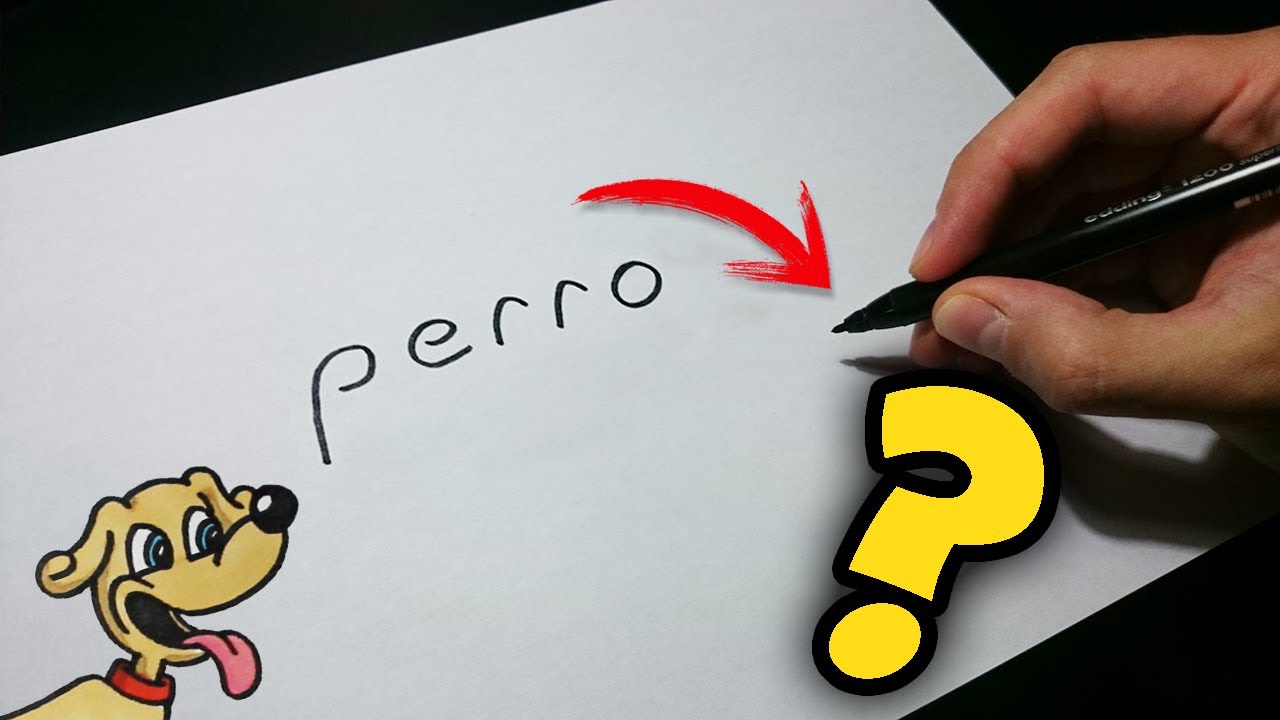 CÓMO CONVERTIR la PALABRA PERRO en DIBUJO!!! 😀🐶✅