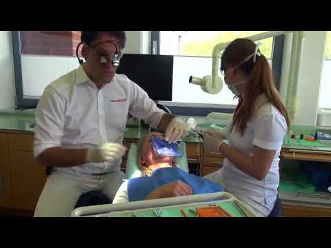 Amalgamentfernung unter Schutzmaßnahmen