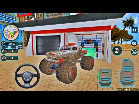 Car Wash Garage Service Workshop - Monster Truck Wash | NEW Car Unlocked | - Android Gameplay FHD