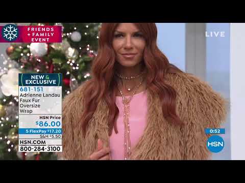 Adrienne Landau Übergroßer Kunstpelz-Wickelschal