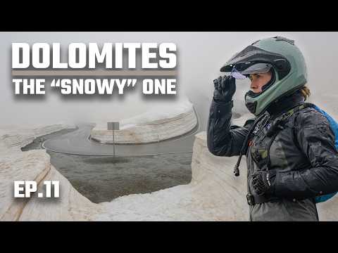 SNOW AND FOG on the TIMMELSJOCH Beautiful but eerie - DOLOMITES Italy motorcycle solo trip (S5-EP11)