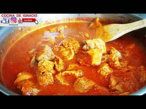 Guisado de puerco en chile rojo para tamales! #tamales #tamale #recetasdecocina