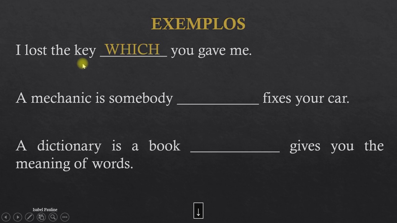 PRONOMES RELATIVOS EM INGLÊS