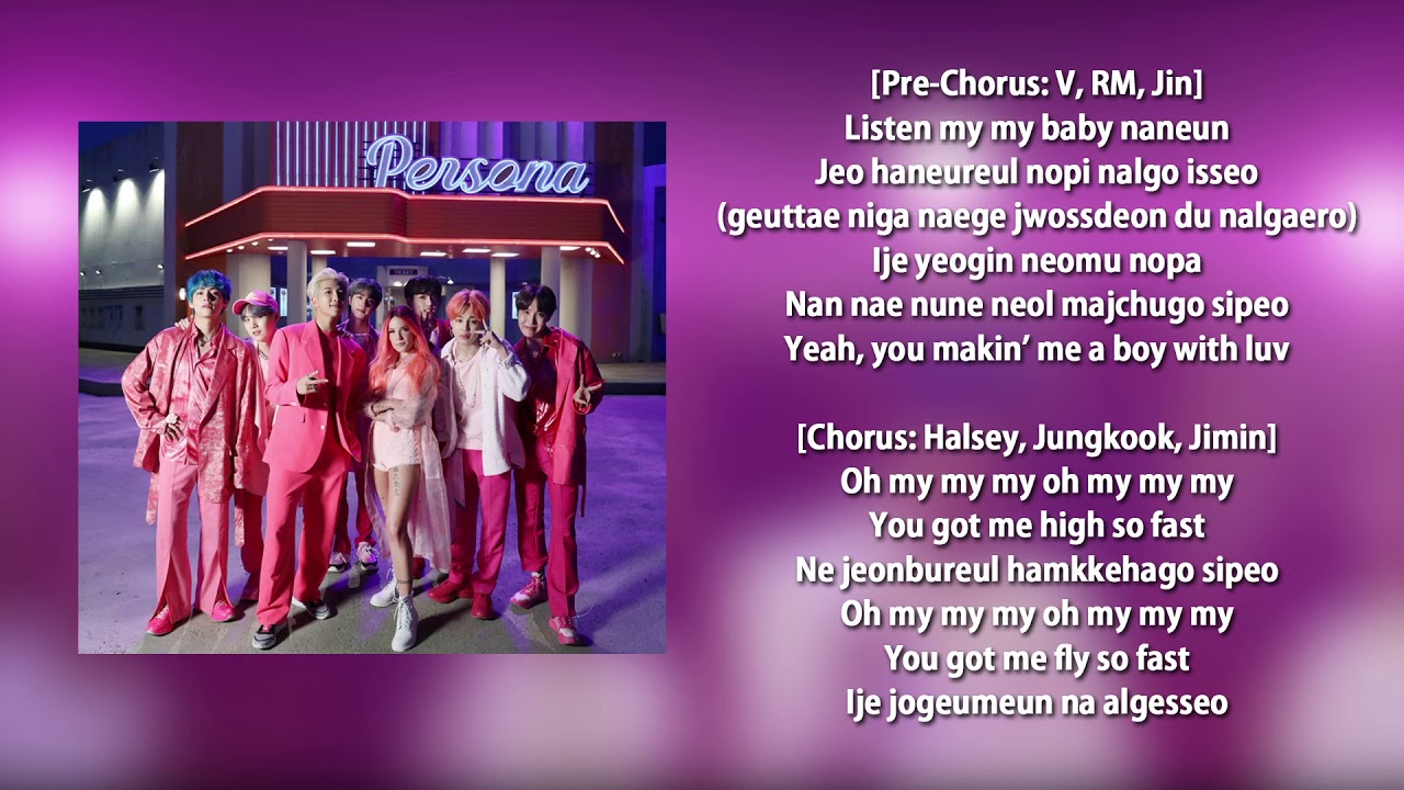 BTS (Boy With Luv) feat. Halsey ROMANIZATION KARAOKE (without vocals)