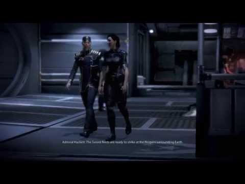Jenn Mass Effect 3 HD 101 - Admiral Hackett's Speech, Anderson, All Fleet's Battle - Earth A