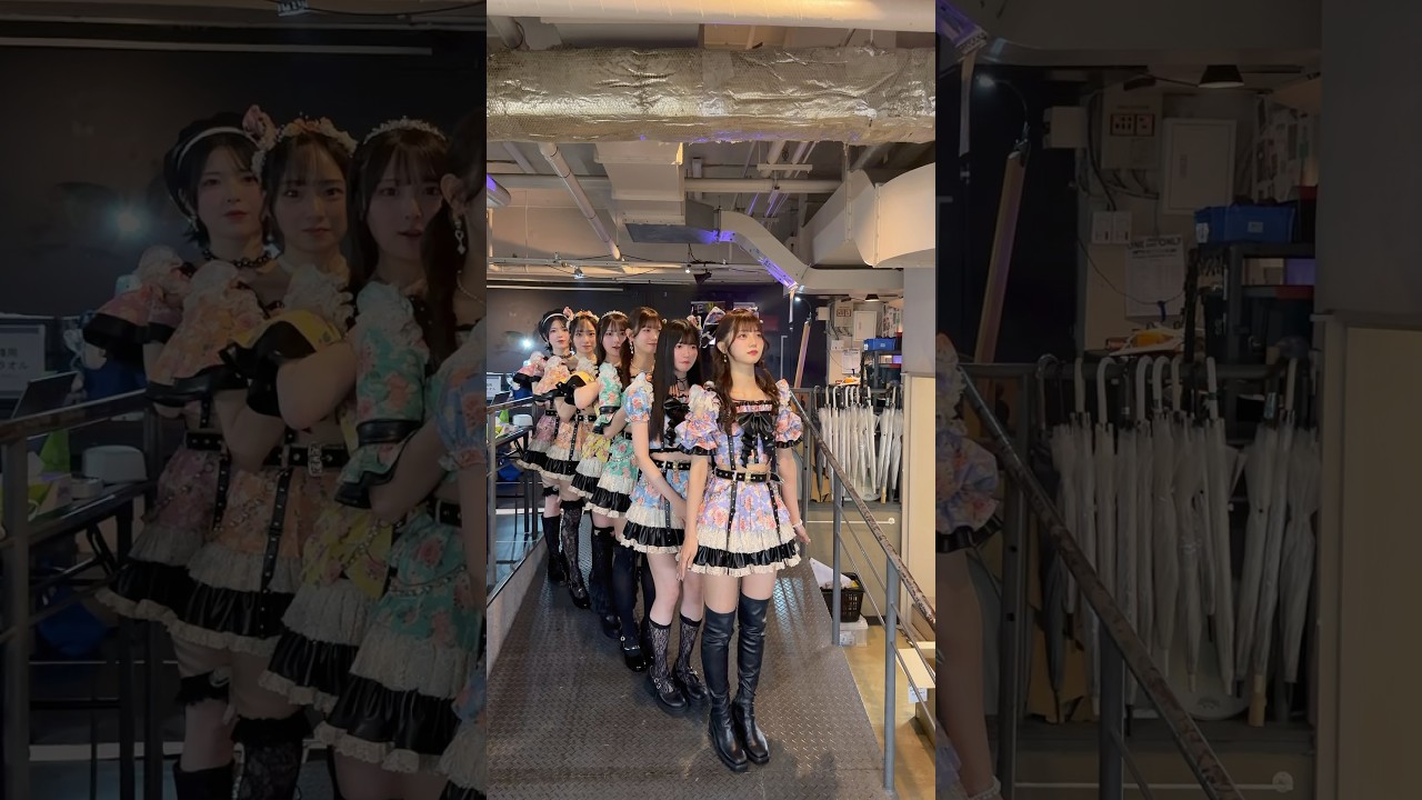 まかしゃんマラソンフレフレ隊列🚩🏃‍♀️❤️澪川舞香💜阿部かれん🩵小野寺梓‪💚丸山蘭奈💛瀬乃まりん‪🧡‬‪川岸瑠那🩷中本こまり #favme #アイドル#asobisystem