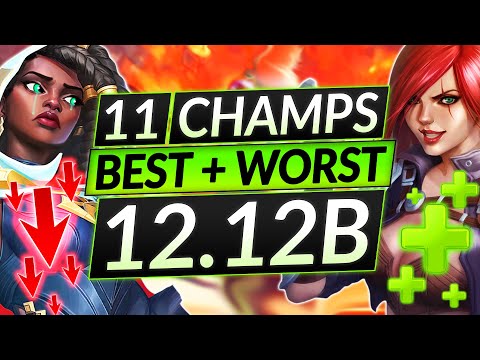 11 HIGHEST and LOWEST WINRATE Champions of Patch 12.12B - META UPDATE - LoL Guide