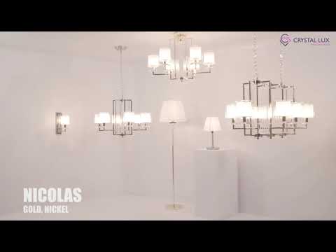 Настольная лампа Crystal Lux NICOLAS LG1 GOLD/WHITE 