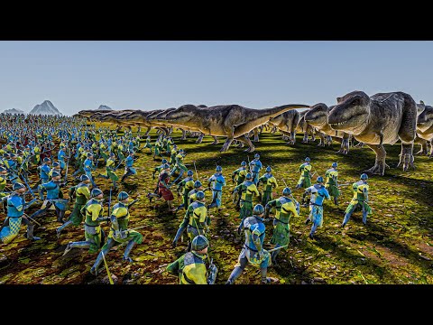 1.5 MILLION FOOTMEN vs 3000 T-REX - Ultimate Epic Battle Simulator 2 UEBS 2
