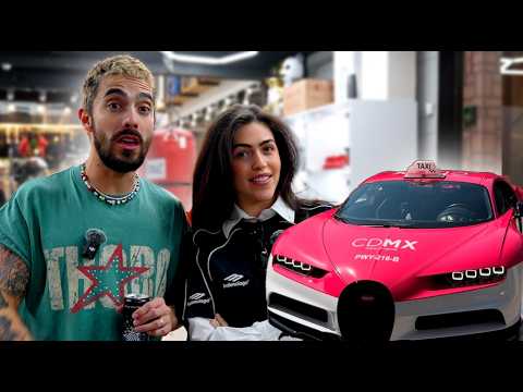 Mariana Peralta buying sneakers // tells us about her Bugatti Chiron Taxi