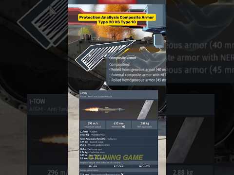 Protection Analiysis Composite Armor Type 90 VS Type 10.#warthunder