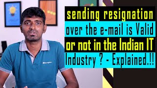 Is sending resignation over the email is valid or not in the IT Industry? | 2021|Software lyf|Telugu