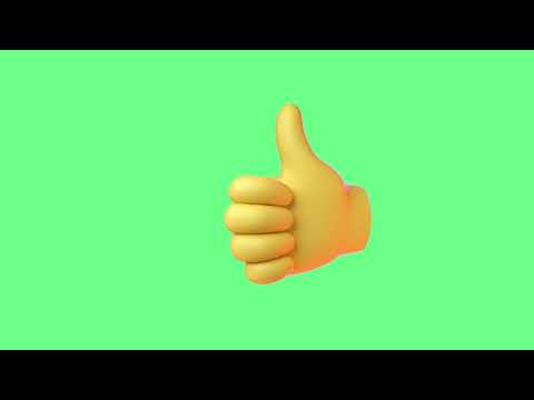 Thumbs Up Like Animation Green Matte | Thumbs Up Green Screen | Chroma Key | Sky Fx