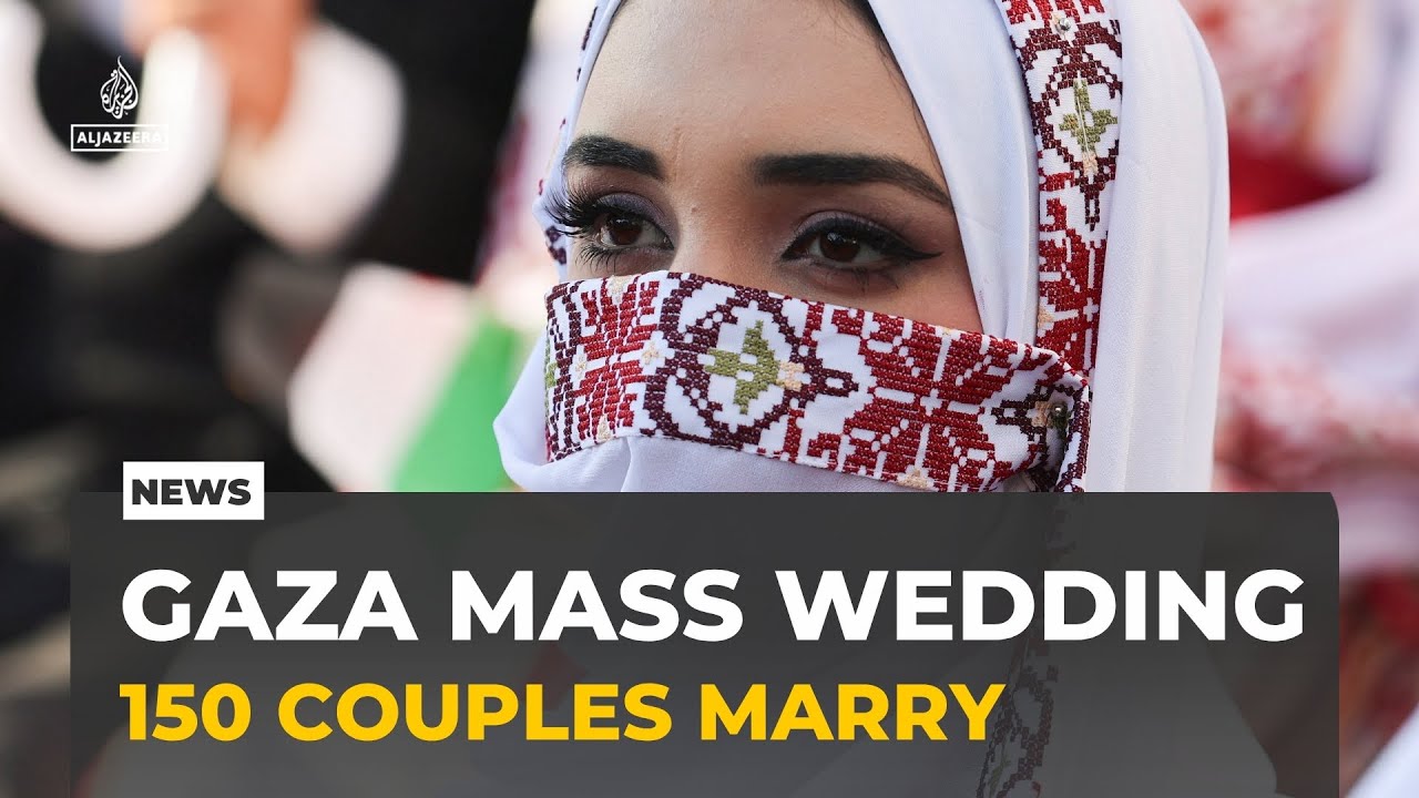 Gaza's mass wedding: Community witnesses 150 couples tie the knot
