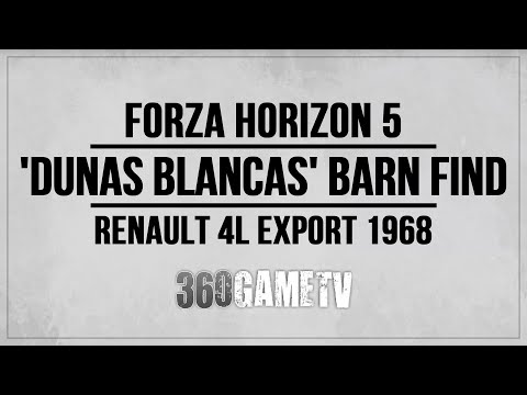 Forza Horizon 5 Dunas Blancas Barn Find Location - Renault 4L Export 1968 (Cutscene + Restored Car)