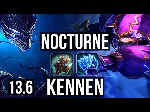 NOCTURNE vs KENNEN (TOP) | 6/1/16, 800+ games, 1.3M mastery | KR Master | 13.6