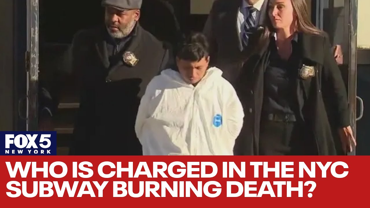 Who is the suspect charged in the NYC subway burning death?