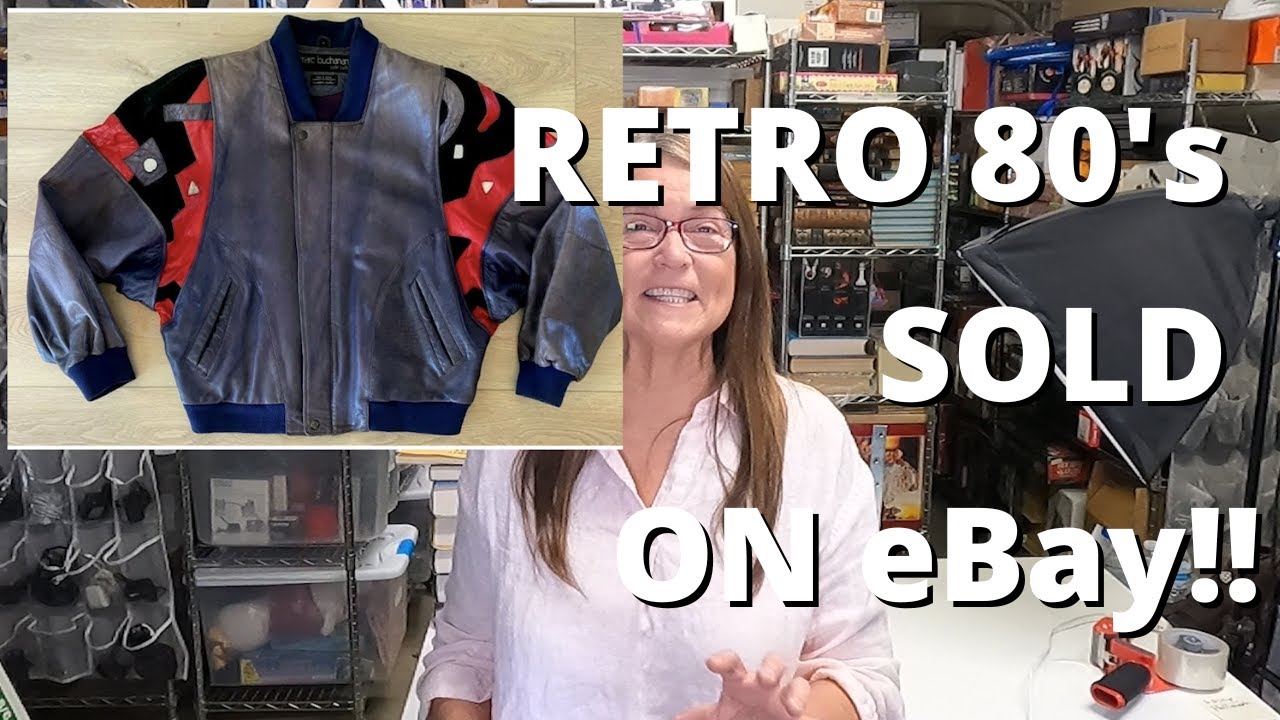 Retro 80s 90s Leather Jacket Sold On eBay Thrift Store Find