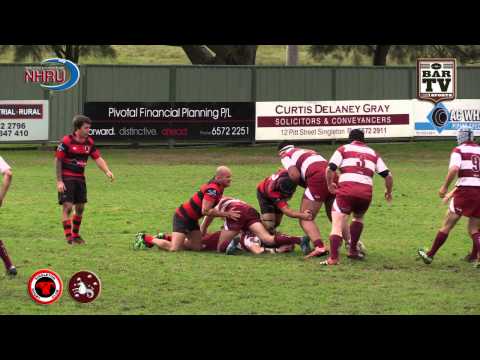 2015 NHRU Round 9 Premier 3 Highlights - Singleton Bulls v University
