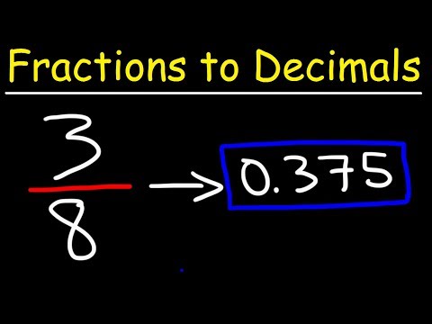 How To Convert Fractions to Decimals Video