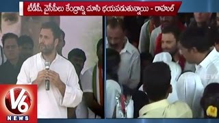 Rahul Gandhi Criticize AP CM Chandrababu and YS Jagan | Rythu Bharosa Yatra | Anantapur | V6 News