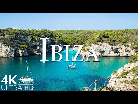FLYING OVER IBIZA (4K UHD) - Relaxing Music Along With Beautiful Nature Videos - 4K Video