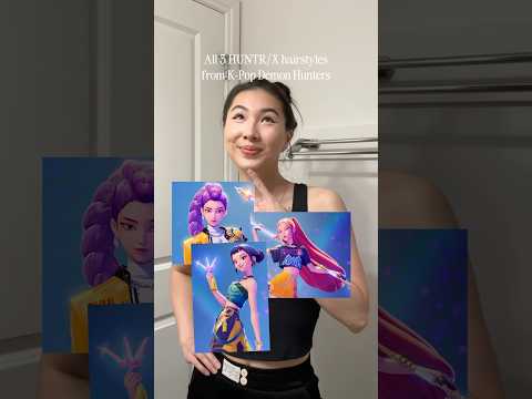 I tried all 3 HUNTR/X hairstyles (Rumi, Mira, and Zoey)! 🤭🩷